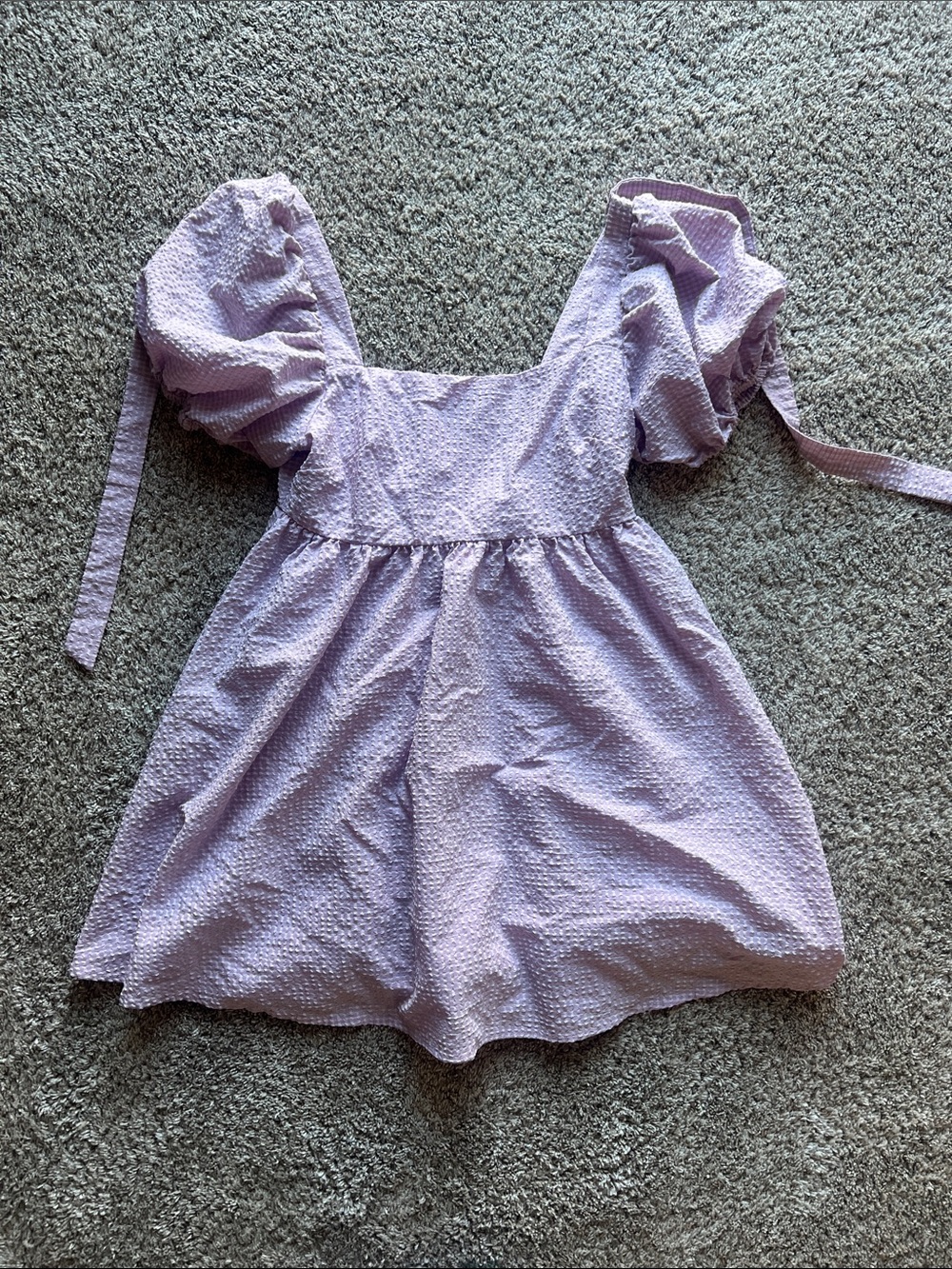 mable Lavender Square Neck Mini babydoll Dress - Picture 1 of 3